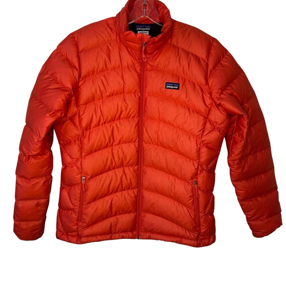 Patagonia Women's Hi-Loft Down Sweater #84835 Puffer Jacket Orange Red - Large - Picture 2 of 10